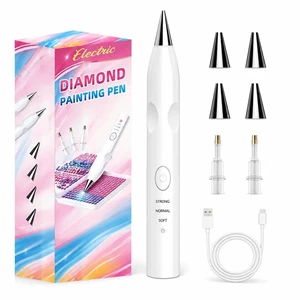 Electric Diamond Painting Pen Kit, Cordless USB-C Rechargeable Vacuum Pen for Diamond Art, No Wax Rhinestone Picker with 3 Suction Levels, Interchangeable Tips, Low Noise DIY Craft Tool (white) Electric Diamond Painting Pen Kit, Cordless USB-C Rechargeable Vacuum Pen for Diamond Art, No Wax Rhinestone Picker with 3 Suction Levels, Interchangeable Tips, Low Noise DIY Craft Tool (white)
