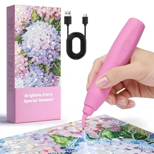 Electric Diamond Painting Pen with Vacuum Technology, No Wax, Cordless & Rechargeable, 135° Ergonomic Tip - No Wrist Pain, Perfect Diamond Art Accessories for Women Electric Diamond Painting Pen with Vacuum Technology, No Wax, Cordless & Rechargeable, 135° Ergonomic Tip - No Wrist Pain, Perfect Diamond Art Accessories for Women