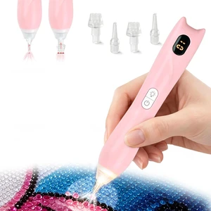Electric Diamond Painting Vacuum Pen, 3Level Light, 3 Suction & 4 Tips | Rechargeable Diamond Art Pens with Display Screen, WaxFree Cordless Operation for Diamond Painting Adult DIY Crafts Electric Diamond Painting Vacuum Pen, 3Level Light, 3 Suction & 4 Tips | Rechargeable Diamond Art Pens with Display Screen, WaxFree Cordless Operation for Diamond Painting Adult DIY Crafts