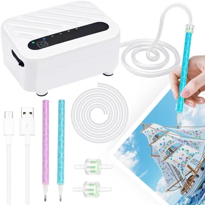 Electric Diamond Art Painting Pen, Rechargeable Vacuum Pump Diamond Pen for Diamond Painting - 3 Adjustable Suction Mode, Diamond Art Vacuum Pen Tool Kits, No Wax Needed(White) Electric Diamond Art Painting Pen, Rechargeable Vacuum Pump Diamond Pen for Diamond Painting - 3 Adjustable Suction Mode, Diamond Art Vacuum Pen Tool Kits, No Wax Needed(White)