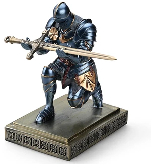 Medieval Warrior Knight Pen Holder Fun Desk Accessories Paperweight Blue | Armored Pencil Holder, Resin Bookends Decorative, Fancy Kneeling knight Pen Stand with a Cool Letter Opener for Home Office Medieval Warrior Knight Pen Holder Fun Desk Accessories Paperweight Blue | Armored Pencil Holder, Resin Bookends Decorative, Fancy Kneeling knight Pen Stand with a Cool Letter Opener for Home Office