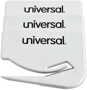 Manual Letter Opener, Plastic, White, Pack of 3 Manual Letter Opener, Plastic, White, Pack of 3