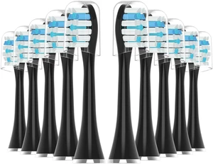 Replacement Toothbrush Heads 10 Pack Compatible with AquaSonic | Black Series For Vibe Series black series pro, and For Duo series pro Electric Toothbrush,balck Replacement Toothbrush Heads 10 Pack Compatible with AquaSonic | Black Series For Vibe Series black series pro, and For Duo series pro Electric Toothbrush,balck