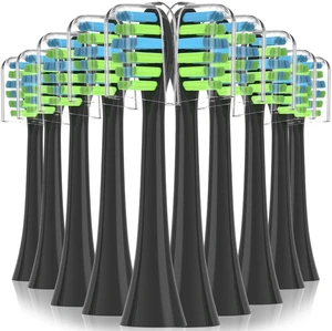 Replacement Toothbrush Heads with Covers for 7am2m AM101/AM105 Electric Toothbrush,10 Pack,Black Replacement Toothbrush Heads with Covers for 7am2m AM101/AM105 Electric Toothbrush,10 Pack,Black