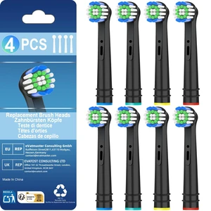 Toothbrush Head Compatible with Oral B Braun Electric Toothbrushes, Replacement Heads Compatible with Oral B Pro 1000/100/500, Genius X, and Smart Models (8 Black) Toothbrush Head Compatible with Oral B Braun Electric Toothbrushes, Replacement Heads Compatible with Oral B Pro 1000/100/500, Genius X, and Smart Models (8 Black)