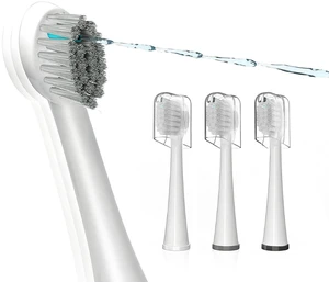 Replacement Brush Heads for Waterpik Sonic Fusion 2.0 - Flossing Toothbrush Head for Water pik with Color-Coded Rings & Hygienic Caps - 3 Pack White Soft Bristles - Compact Size Replacement Brush Heads for Waterpik Sonic Fusion 2.0 - Flossing Toothbrush Head for Water pik with Color-Coded Rings & Hygienic Caps - 3 Pack White Soft Bristles - Compact Size