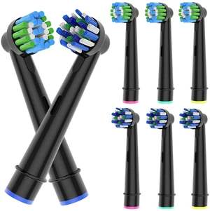 8pcs Replacement Heads Compatible with Oral B Electric Toothbrush, 4pcs Precision Clean and 4pcs Cross Clean Brush Heads, Black 8pcs Replacement Heads Compatible with Oral B Electric Toothbrush, 4pcs Precision Clean and 4pcs Cross Clean Brush Heads, Black