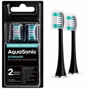 Genuine Standard Replacement Brush Heads, Black, 2 Pack | ADA Accepted, Protective Caps for Hygienic Storage, Normal & Sensitive Teeth, Compatible with Black Series & More Genuine Standard Replacement Brush Heads, Black, 2 Pack | ADA Accepted, Protective Caps for Hygienic Storage, Normal & Sensitive Teeth, Compatible with Black Series & More