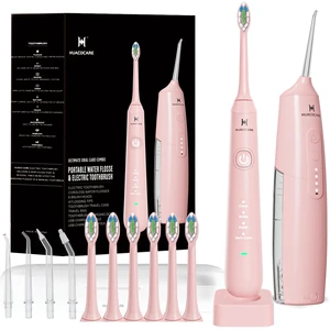 2-1 Oral Clean Kit- Water Dental flosser & Electric Toothbrush Combo- Brushing & Flossing- for Teeth Cleaning and Gum Health (Pink) 2-1 Oral Clean Kit- Water Dental flosser & Electric Toothbrush Combo- Brushing & Flossing- for Teeth Cleaning and Gum Health (Pink)