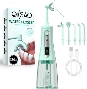 Water Flosser, Cordless Advanced Dental Flosser Pick for Teeth-5 Jet Tips | U-Type 360° Cleaning & LED Display,350ML Tank,5 Cleaning Modes,USB-C,Water Flosser for Braces, Sensitive Gums & Travel Water Flosser, Cordless Advanced Dental Flosser Pick for Teeth-5 Jet Tips | U-Type 360° Cleaning & LED Display,350ML Tank,5 Cleaning Modes,USB-C,Water Flosser for Braces, Sensitive Gums & Travel