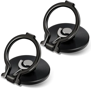 360° Rotation Polished Metal Cell Phone Ring Holder Stand, Strong Adhesive Phone Grip Ring for iPhone 16/15/14/13/12/11 Pro Max, Galaxy S25/S24, 4''-8'' Smartphones (Black) 360° Rotation Polished Metal Cell Phone Ring Holder Stand, Strong Adhesive Phone Grip Ring for iPhone 16/15/14/13/12/11 Pro Max, Galaxy S25/S24, 4''-8'' Smartphones (Black)