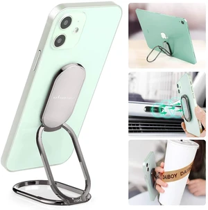 Phone Ring Holder Finger Kickstand 360°Rotation Cellphone Back Grip Foldable Cell Phone Stand for Desk Compatible with iPhone iPad Smartphones Tablets (Gun Black) Phone Ring Holder Finger Kickstand 360°Rotation Cellphone Back Grip Foldable Cell Phone Stand for Desk Compatible with iPhone iPad Smartphones Tablets (Gun Black)