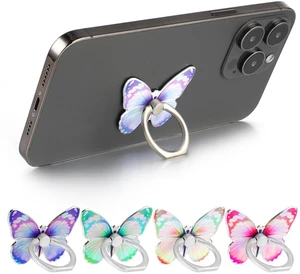 4Pcs Butterfly Phone Ring Stand Colored Cute Butterfly Phone Grip | Metal Cell Phone Finger Holder Cellphone Ring Holder Compatible with Phones Tablets Case 360°Rotation 4Pcs Butterfly Phone Ring Stand Colored Cute Butterfly Phone Grip | Metal Cell Phone Finger Holder Cellphone Ring Holder Compatible with Phones Tablets Case 360°Rotation