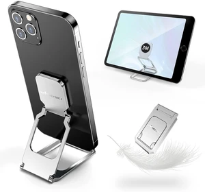 Phone Ring Holder Finger Kickstand 360°Rotation Cellphone Back Grip Foldable Cell Phone Stand for Desk Compatible with iPhone iPad Smartphones Tablets (Aluminum Alloy Silver) Phone Ring Holder Finger Kickstand 360°Rotation Cellphone Back Grip Foldable Cell Phone Stand for Desk Compatible with iPhone iPad Smartphones Tablets (Aluminum Alloy Silver)