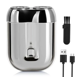 2026 New mini Electric Shaver for Men, Upgrade Pocket Dual Head Shaver. | Portable razor for men, Rechargeable Waterproof Compact travel electric razor, USB close battery shavers (Silver) 2026 New mini Electric Shaver for Men, Upgrade Pocket Dual Head Shaver. | Portable razor for men, Rechargeable Waterproof Compact travel electric razor, USB close battery shavers (Silver)