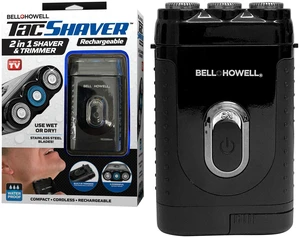 Tacshaver 3D Rechargeable Rotary Shaver for Men with Pop-up Trimmer for Sideburns, Moustache and Beard, Waterproof, Portable, and Cordless Electric Razor As Seen On TV (Deluxe) Tacshaver 3D Rechargeable Rotary Shaver for Men with Pop-up Trimmer for Sideburns, Moustache and Beard, Waterproof, Portable, and Cordless Electric Razor As Seen On TV (Deluxe)