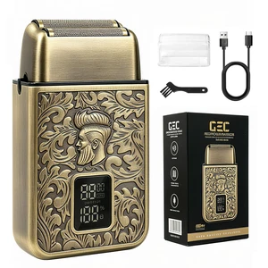 Electric Foil Shaver for Men, Reciprocating Razor with 3-Speed Adjustable, LED Display, USB Rechargeable, Waterproof Metal Body, Portable Cordless Shaver for Wet & Dry Use, Travel Lock Electric Foil Shaver for Men, Reciprocating Razor with 3-Speed Adjustable, LED Display, USB Rechargeable, Waterproof Metal Body, Portable Cordless Shaver for Wet & Dry Use, Travel Lock