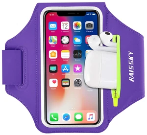 Running Armband with Earphone Pouch Fits Phones up to 6.9" | Cell Phone Armband for iPhone, Water Resistant & Breathable Sports Phone Holder & Zipper Pocket Car Key Holder for Jogging Running Armband with Earphone Pouch Fits Phones up to 6.9" | Cell Phone Armband for iPhone, Water Resistant & Breathable Sports Phone Holder & Zipper Pocket Car Key Holder for Jogging
