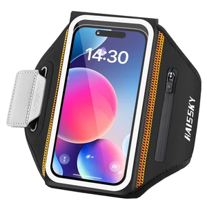 Running Armband with Earphone Pouch Fits Phones up to 6.9" | Zipper Pocket for Keys & Earphones, TPU Touchscreen & Water-Resistant, 3D Design Phone Armband, Stretchy Fits Arm 13"-16.5" Running Armband with Earphone Pouch Fits Phones up to 6.9" | Zipper Pocket for Keys & Earphones, TPU Touchscreen & Water-Resistant, 3D Design Phone Armband, Stretchy Fits Arm 13"-16.5"
