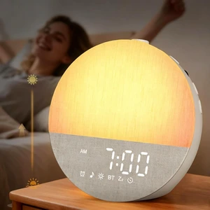 Sunrise Alarm Clock White Noise Machine: 1-100% Natural Wake-Up (10-60min) | Sunlight Lamp Clock with 30 Soothing Sounds & 9 Colors Light, Bluetooth Speaker for Bedroom Heavy Sleepers & Anxiety Relief Sunrise Alarm Clock White Noise Machine: 1-100% Natural Wake-Up (10-60min) | Sunlight Lamp Clock with 30 Soothing Sounds & 9 Colors Light, Bluetooth Speaker for Bedroom Heavy Sleepers & Anxiety Relief