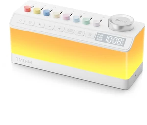 White Noise Machine Alarm Clock with Gentle Wake Up Light for Bedroom | Bluetooth Speaker, 12-Color Dimmable Night Light, 8 Mixable Sounds, Sleep Timer and Fade-In Alarm for Babies, Kids and Adults White Noise Machine Alarm Clock with Gentle Wake Up Light for Bedroom | Bluetooth Speaker, 12-Color Dimmable Night Light, 8 Mixable Sounds, Sleep Timer and Fade-In Alarm for Babies, Kids and Adults