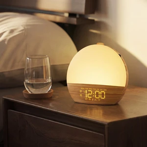 Wood Grain White Noise Sound Machine Sunrise Alarm Clock with 30 Soothing Sounds, 17 Night Lights, Bluetooth Speaker Wake Up Light Alarm Clocks for bedrooms, Heavy Sleepers, Baby, Kids Wood Grain White Noise Sound Machine Sunrise Alarm Clock with 30 Soothing Sounds, 17 Night Lights, Bluetooth Speaker Wake Up Light Alarm Clocks for bedrooms, Heavy Sleepers, Baby, Kids