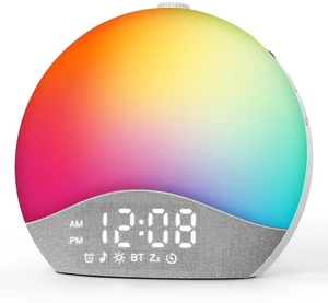 Sunrise Alarm Clock Sound Machine, 26 Soothing Sounds | Backlit Buttons, White Noise Machine Night Light, Bluetooth Speaker Wake Up Light | Bedroom | Heavy Sleeper, Adults, Kids Sunrise Alarm Clock Sound Machine, 26 Soothing Sounds | Backlit Buttons, White Noise Machine Night Light, Bluetooth Speaker Wake Up Light | Bedroom | Heavy Sleeper, Adults, Kids