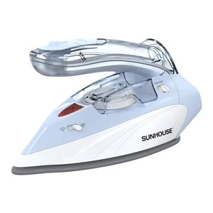 Mini Travel Iron, Dual Voltage 120V/240V Steam Iron for Clothes | 1100W Small Portable Design with Foldable Handle, Non-Stick Ceramic Soleplate, 5 Temperature Settings, 6 Feet Cord Mini Travel Iron, Dual Voltage 120V/240V Steam Iron for Clothes | 1100W Small Portable Design with Foldable Handle, Non-Stick Ceramic Soleplate, 5 Temperature Settings, 6 Feet Cord