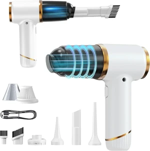 PATO Handheld Vacuum Cleaner, with 15000PA Powerful Suction Force, Wireless Design, Portable Vehicle-Mounted Vacuum Cleaner, Suitable for Both Home and car use, White PATO Handheld Vacuum Cleaner, with 15000PA Powerful Suction Force, Wireless Design, Portable Vehicle-Mounted Vacuum Cleaner, Suitable for Both Home and car use, White