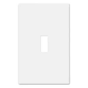 1-Gang Midsize Screwless Toggle Light Switch Cover Plate, Matte White Unbreakable Thermoplastic Replacement for Lightswitch Wall Plate Cover, UL Listed, 1-Pack, 4.88"H x 3.13"L 1-Gang Midsize Screwless Toggle Light Switch Cover Plate, Matte White Unbreakable Thermoplastic Replacement for Lightswitch Wall Plate Cover, UL Listed, 1-Pack, 4.88"H x 3.13"L