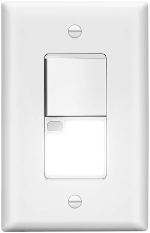 LED Guide Light Paddle Switch, 125VAC/15A, UL Listed, Matte White | Night Light Light Switch, 3-Way Or Single Pole, Thermoplastic, Operates Automatically LED Guide Light Paddle Switch, 125VAC/15A, UL Listed, Matte White | Night Light Light Switch, 3-Way Or Single Pole, Thermoplastic, Operates Automatically