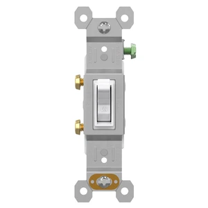1 Pack Single Pole Toggle Light Switch, 15 Amp, 120 Volt, Toggle Framed AC Quiet Switch, in Wall On/Off Switch Replacement, Self-Grounding, Residential and Commercial Grade, UL,Glossy White 1 Pack Single Pole Toggle Light Switch, 15 Amp, 120 Volt, Toggle Framed AC Quiet Switch, in Wall On/Off Switch Replacement, Self-Grounding, Residential and Commercial Grade, UL,Glossy White