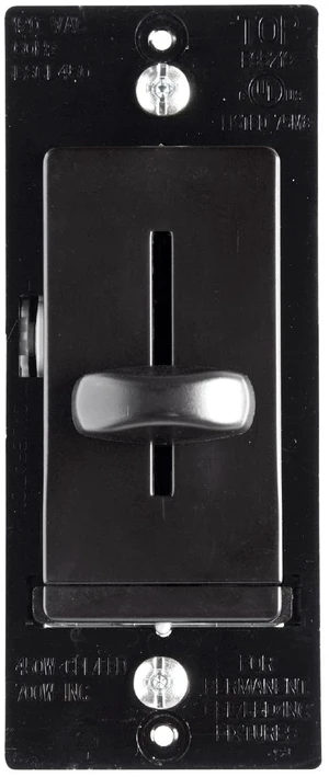 LS Series 450W LED Dimmer Light Switch Single Pole Black 1 Pack | Pass & Seymour Dimmer Control, Decorator Slide, 1-Pole, for Dimmable LED Bulbs, Non-Preset, No Flickering LS Series 450W LED Dimmer Light Switch Single Pole Black 1 Pack | Pass & Seymour Dimmer Control, Decorator Slide, 1-Pole, for Dimmable LED Bulbs, Non-Preset, No Flickering