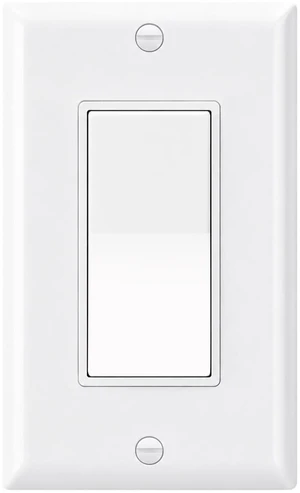 Single Pole Decora Light Switch with 1-Gang Wallplate,White,1-Pack | 15A 120/277V Single Pole Paddle Switch & 1-Gang Plate.Features Ground Screw & UL/cUL Certified 1-Location Control Single Pole Decora Light Switch with 1-Gang Wallplate,White,1-Pack | 15A 120/277V Single Pole Paddle Switch & 1-Gang Plate.Features Ground Screw & UL/cUL Certified 1-Location Control