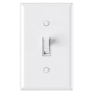 Single Pole Toggle Light Switch, 15 Amp, 120 Volt, Toggle Framed AC Quiet Switch,Wall Plate Included, Self-Grounding, Residential and Commercial Grade, UL,Glossy White, 1 Pack Single Pole Toggle Light Switch, 15 Amp, 120 Volt, Toggle Framed AC Quiet Switch,Wall Plate Included, Self-Grounding, Residential and Commercial Grade, UL,Glossy White, 1 Pack