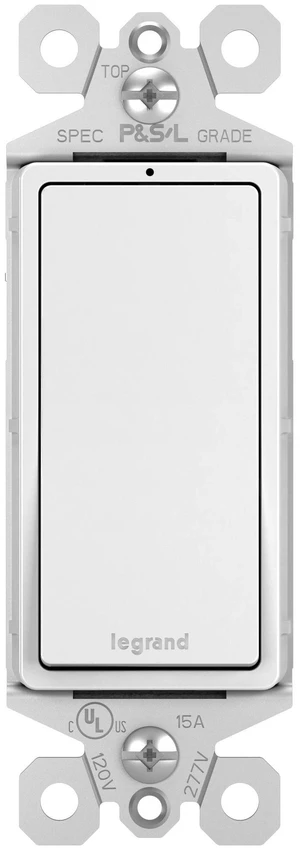 radiant TM870WSLCC10 15 Amp Rocker Wall Switch with Locator Light, Single Pole Decorator Light Switches, White (1 Count) radiant TM870WSLCC10 15 Amp Rocker Wall Switch with Locator Light, Single Pole Decorator Light Switches, White (1 Count)