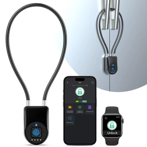 Fingerprint Cable Lock, Fridge Lock Child Proof Cabinet Locks with Bluetooth APP Control, Waterproof Refrigerator Lock French Door, Gate, Kitchen, Freezer, Cabinets and Drawers Fingerprint Cable Lock, Fridge Lock Child Proof Cabinet Locks with Bluetooth APP Control, Waterproof Refrigerator Lock French Door, Gate, Kitchen, Freezer, Cabinets and Drawers