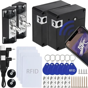 2 Pack RFID Hidden Electronic Cabinet Locks with 10 Key Cards | For Locking Wooden Medicine, Knife, Liquors Invisible Hidden Cabinets & Drawers to Prevent Theft or Children from Touching 2 Pack RFID Hidden Electronic Cabinet Locks with 10 Key Cards | For Locking Wooden Medicine, Knife, Liquors Invisible Hidden Cabinets & Drawers to Prevent Theft or Children from Touching