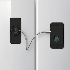Fingerprint Fridge Refrigerator Lock, Child & Pet Proof Security for Drawers, Cabinets, Toilet, 90 Degree Cable Window Locks, Smart Biometric Access & USB with Adhesive, No Drilling,Black Fingerprint Fridge Refrigerator Lock, Child & Pet Proof Security for Drawers, Cabinets, Toilet, 90 Degree Cable Window Locks, Smart Biometric Access & USB with Adhesive, No Drilling,Black
