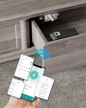 Smart Cabinet Lock Hidden Invisible RFID Kid Keyless Drawer Locks for Adults Children Proof,TTlock APP Compatible with Alexa & Google Home for Sliding Cabinet and Box,No Drilling,NFC,Card Smart Cabinet Lock Hidden Invisible RFID Kid Keyless Drawer Locks for Adults Children Proof,TTlock APP Compatible with Alexa & Google Home for Sliding Cabinet and Box,No Drilling,NFC,Card