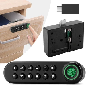 Fingerprint Cabinet Lock, Smart Biometric Password Lock with USB Key No APP | Keyless Hidden File Drawer Wardrobe, Child Safety Cabinet Lock, DIY Wooden Furniture Privacy for Home Office, Zinc Alloy Fingerprint Cabinet Lock, Smart Biometric Password Lock with USB Key No APP | Keyless Hidden File Drawer Wardrobe, Child Safety Cabinet Lock, DIY Wooden Furniture Privacy for Home Office, Zinc Alloy