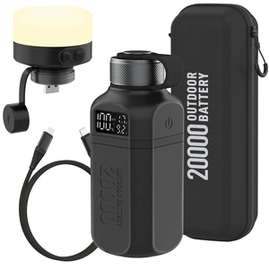 20,000mAh Rugged Power Bank with Fast Charge USB-C PD, IP68 Waterproof Shockproof, Includes 420lm Bright Camping Lantern, Tactical Outdoor Charger for Hiking Camping Survival EmergencyBlack 20,000mAh Rugged Power Bank with Fast Charge USB-C PD, IP68 Waterproof Shockproof, Includes 420lm Bright Camping Lantern, Tactical Outdoor Charger for Hiking Camping Survival EmergencyBlack