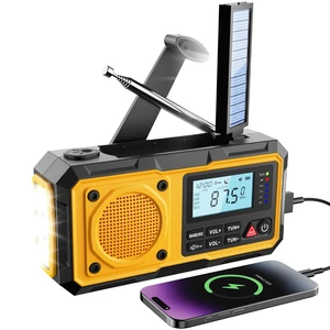 Emergency Radio, Hand Crank Charger Solar Flashlight NOAA Weather Radio SOS | Portable Solar Hand Crank Radio, AM/FM/SW/WB, 18500mWh, 4 Power Sources, AAA Battery, Phone Charger, 2 Flashlight Emergency Radio, Hand Crank Charger Solar Flashlight NOAA Weather Radio SOS | Portable Solar Hand Crank Radio, AM/FM/SW/WB, 18500mWh, 4 Power Sources, AAA Battery, Phone Charger, 2 Flashlight