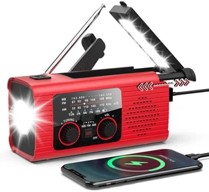 Emergency Weather Radio, 4000mAh NOAA Weather Radio Solar Charging | Hand Crank Radio & USB Charged, Radios Portable Am Fm with LED Flashlight, Reading Lamp, SOS Alarm for Emergency Situation Emergency Weather Radio, 4000mAh NOAA Weather Radio Solar Charging | Hand Crank Radio & USB Charged, Radios Portable Am Fm with LED Flashlight, Reading Lamp, SOS Alarm for Emergency Situation