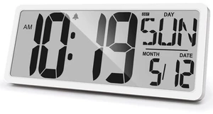 Large Digital Wall Clock 15.1 Inch Alarm Clock for Bedroom Wall Clocks Battery Operated Digital Clock Large Display with Temperature Desk Clocks for Office Living Room Decor Large Digital Wall Clock 15.1 Inch Alarm Clock for Bedroom Wall Clocks Battery Operated Digital Clock Large Display with Temperature Desk Clocks for Office Living Room Decor