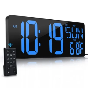 17.2"Large Digital Wall Clock Large Display with Remote Control 180°Visible | Timer with Temperature Date Week Auto DST Adjustable Brightness,for Living Room Classroom Garage Gift for Senior Mom Dad 17.2"Large Digital Wall Clock Large Display with Remote Control 180°Visible | Timer with Temperature Date Week Auto DST Adjustable Brightness,for Living Room Classroom Garage Gift for Senior Mom Dad