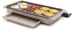 Advanced 10.5x 20 Electric Griddle with Warming Drawer, Healthy Ceramic Nonstick PFAS-Free Coating, Temperature Control, Easy and Versatile Countertop Meals, Dishwasher Safe, Clay Advanced 10.5x 20 Electric Griddle with Warming Drawer, Healthy Ceramic Nonstick PFAS-Free Coating, Temperature Control, Easy and Versatile Countertop Meals, Dishwasher Safe, Clay