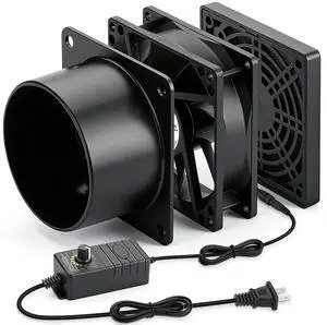 80mm x 25mm 12v Exhaust Axial DC Fan Dual Ball Bearing Speed Control AC Plug Small Fume Extractor for Soldering 3D Printer Enclosure DIY Vent Paint Booth 80mm x 25mm 12v Exhaust Axial DC Fan Dual Ball Bearing Speed Control AC Plug Small Fume Extractor for Soldering 3D Printer Enclosure DIY Vent Paint Booth