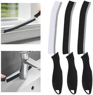 TQRR 3Pcs Hard Bristle Crevice Cleaning Brush, Scrub Brush, Kitchen Sink Cleaning Brush, Grout Brush, Corner Brush Cleaning Tools for Toilet, Bathroom, Gap, Home, Household, Window (3, Black) TQRR 3Pcs Hard Bristle Crevice Cleaning Brush, Scrub Brush, Kitchen Sink Cleaning Brush, Grout Brush, Corner Brush Cleaning Tools for Toilet, Bathroom, Gap, Home, Household, Window (3, Black)