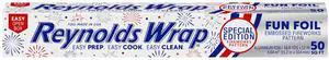 Reynolds Wrap Fun Foil Embossed Aluminum Foil Roll with Special Edition Fireworks Pattern for Wrapping Food Gifts and Covering Summer Dishes for BBQs, 16.6 Yards x 12 Inches, 50 Sq. Ft. Reynolds Wrap Fun Foil Embossed Aluminum Foil Roll with Special Edition Fireworks Pattern for Wrapping Food Gifts and Covering Summer Dishes for BBQs, 16.6 Yards x 12 Inches, 50 Sq. Ft.